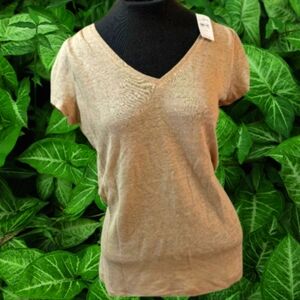 NWT New Ann Taylor LOFT V-Neck Tee Top Size XXS